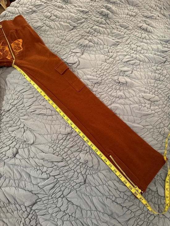 Tordrobes Brown Butterfly Signature U-Zip Pant - Picture 5 of 5
